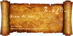 Kuna Ábel névjegykártya