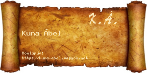 Kuna Ábel névjegykártya