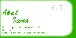 abel kuna business card